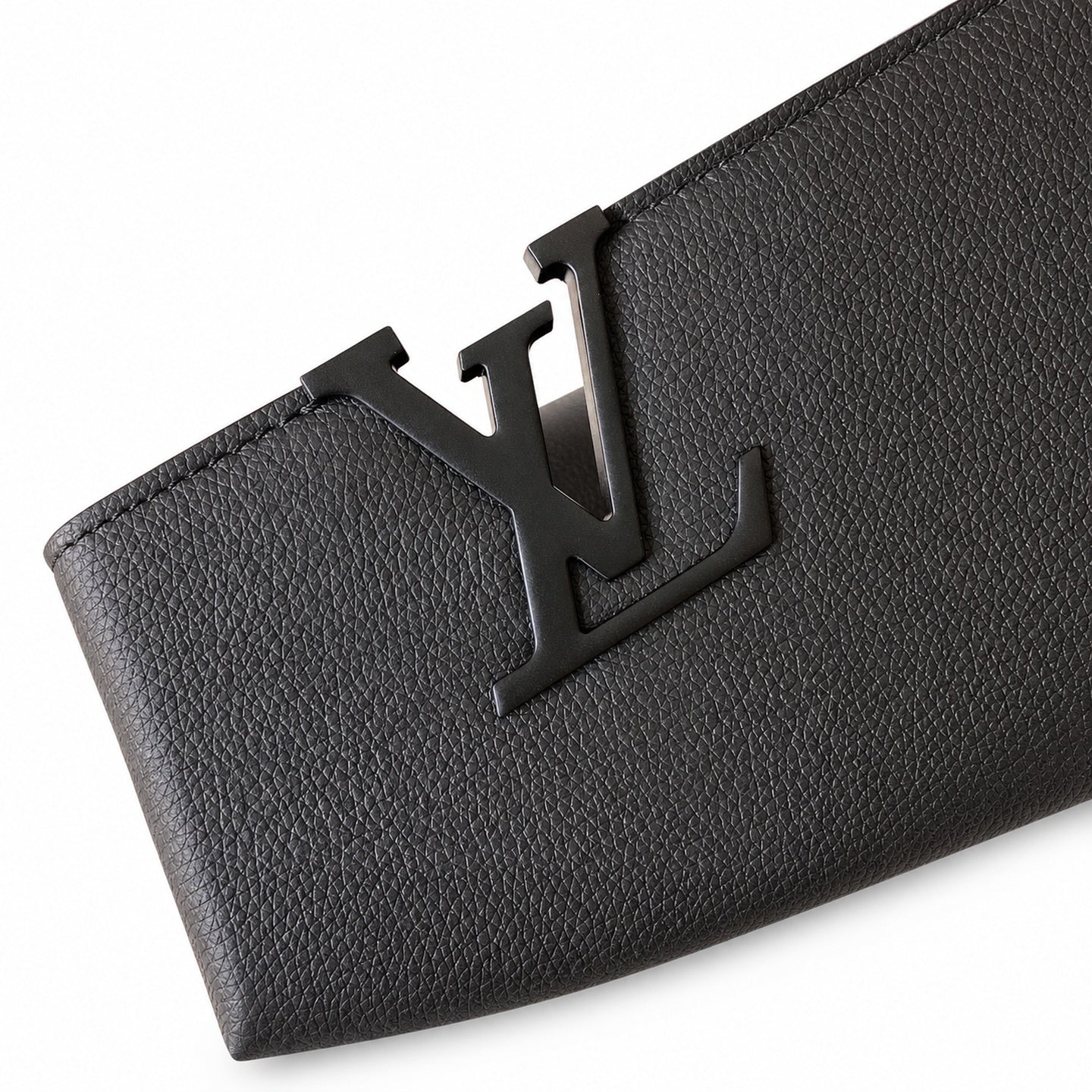 Louis Vuitton Capucines Large Leather Black Brown Handbag