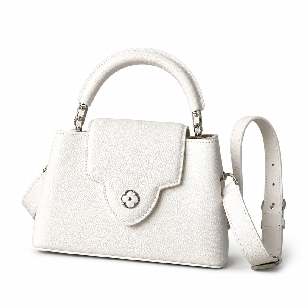 Louis Vuitton Mini Leather White Silver Handbag
