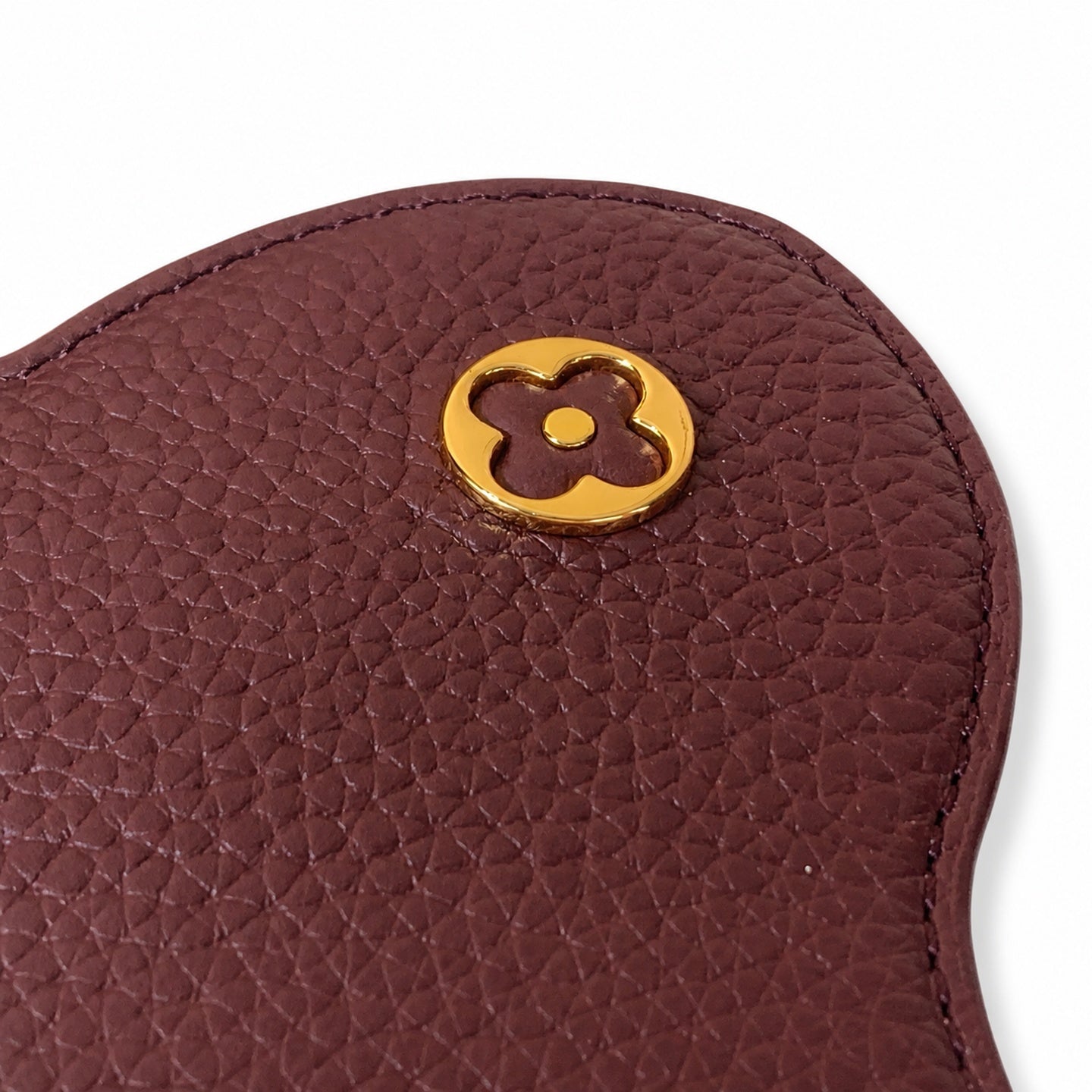 Louis Vuitton Capucines Leather White Gold Burgundy Handbag
