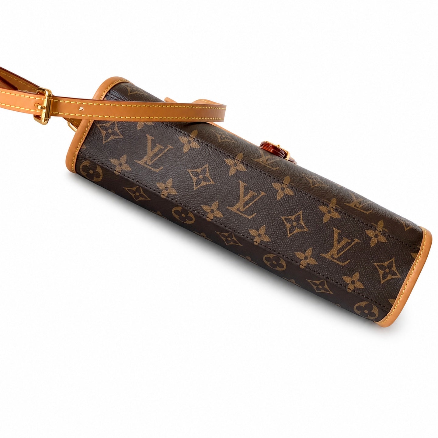 Louis Vuitton Large Canvas Leather Gold Handbag