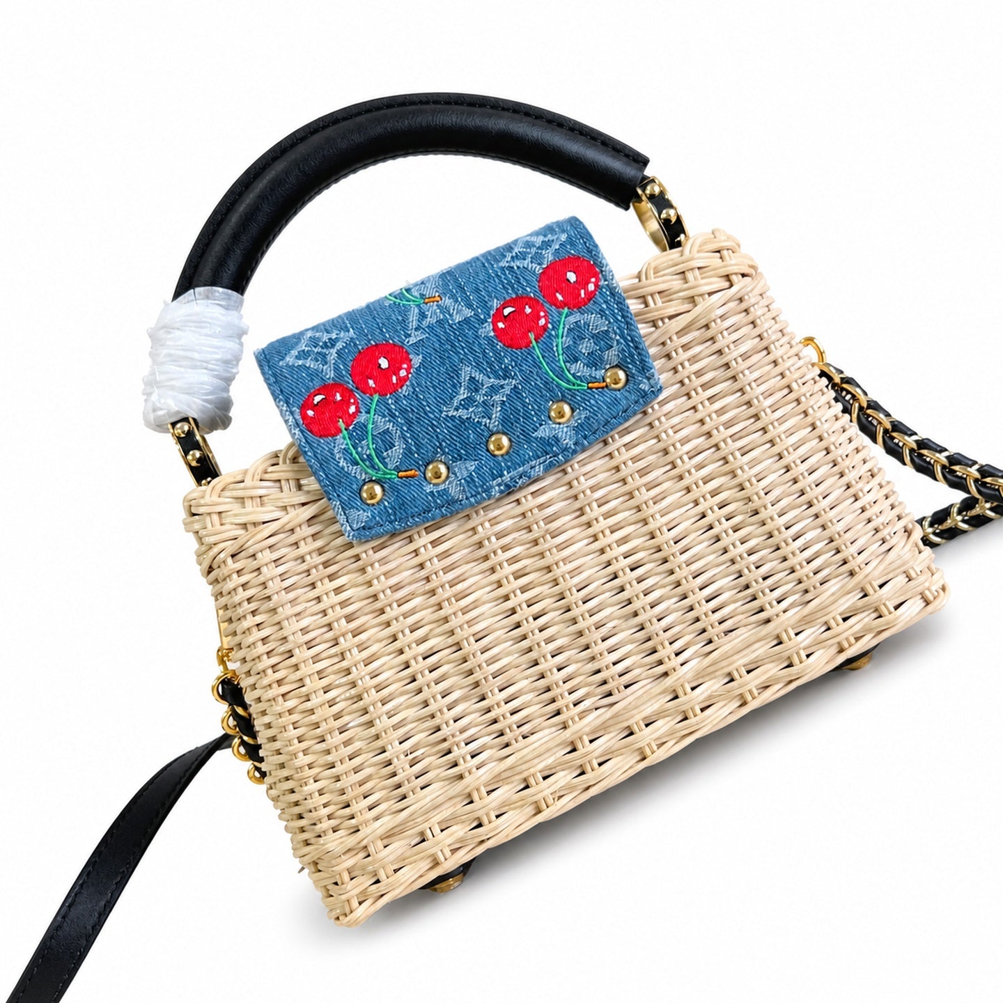 Louis Vuitton Capucines Takashi Murakami Mini Black Handbag