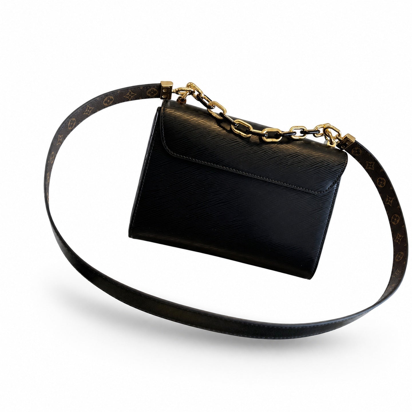 Louis Vuitton Twist Leather Black Gold Handbag