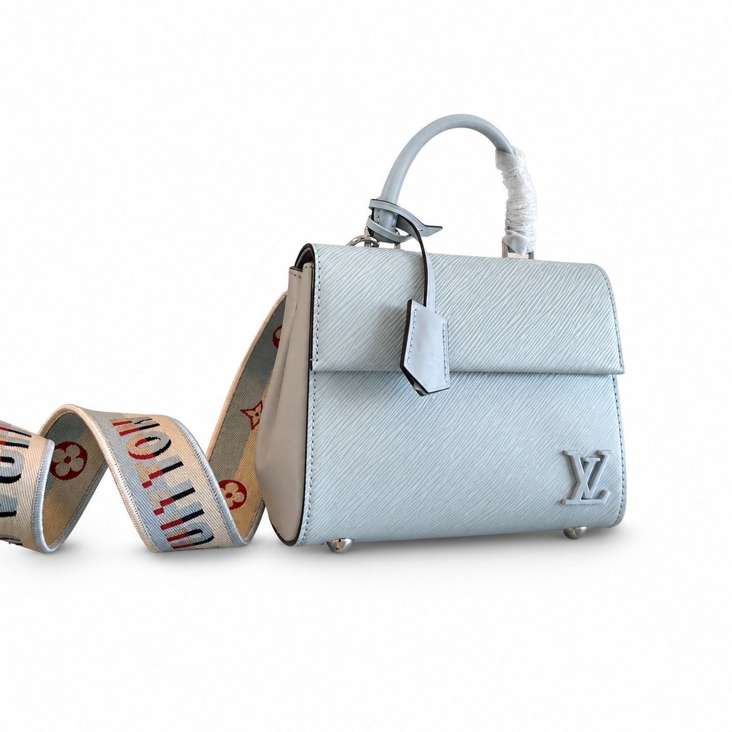 Louis Vuitton Mini Jacquard Leather Blue Handbag