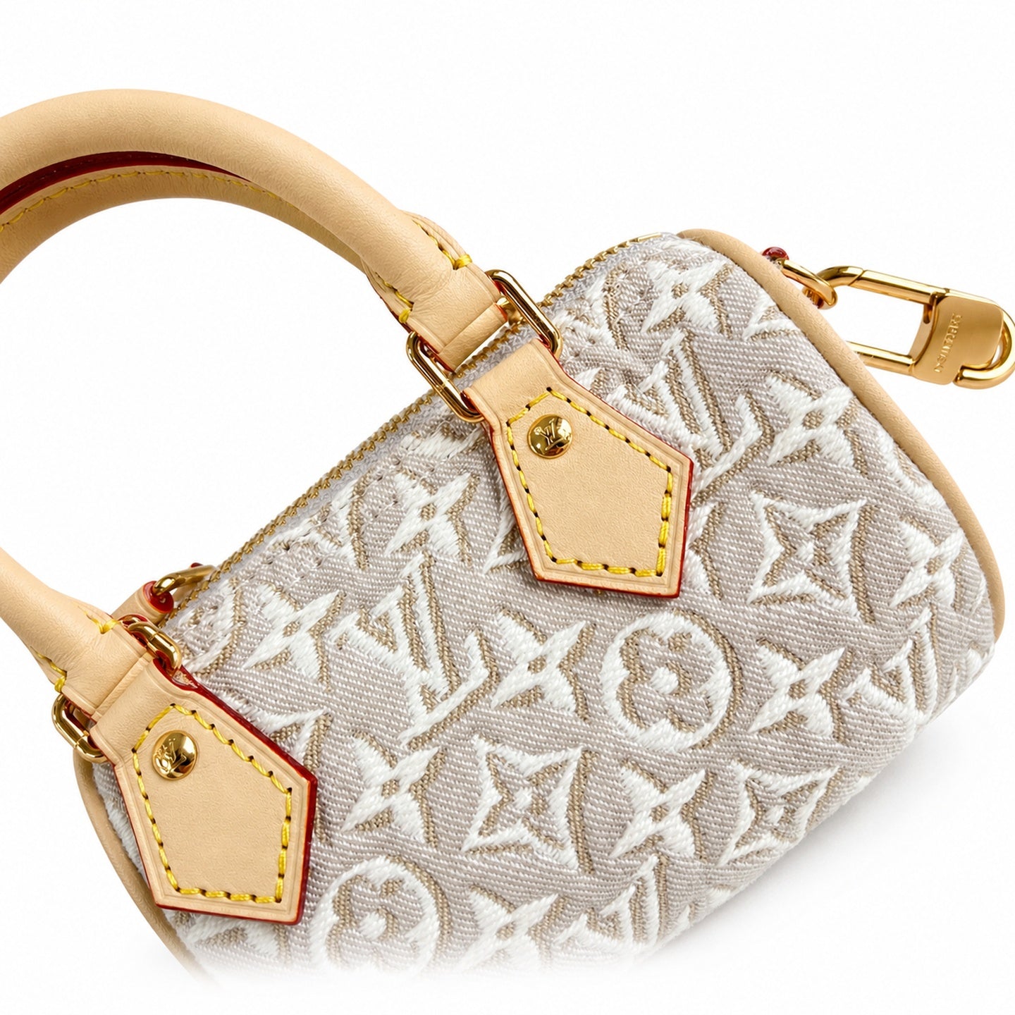 Louis Vuitton Speedy Canvas Jacquard Leather Handbag