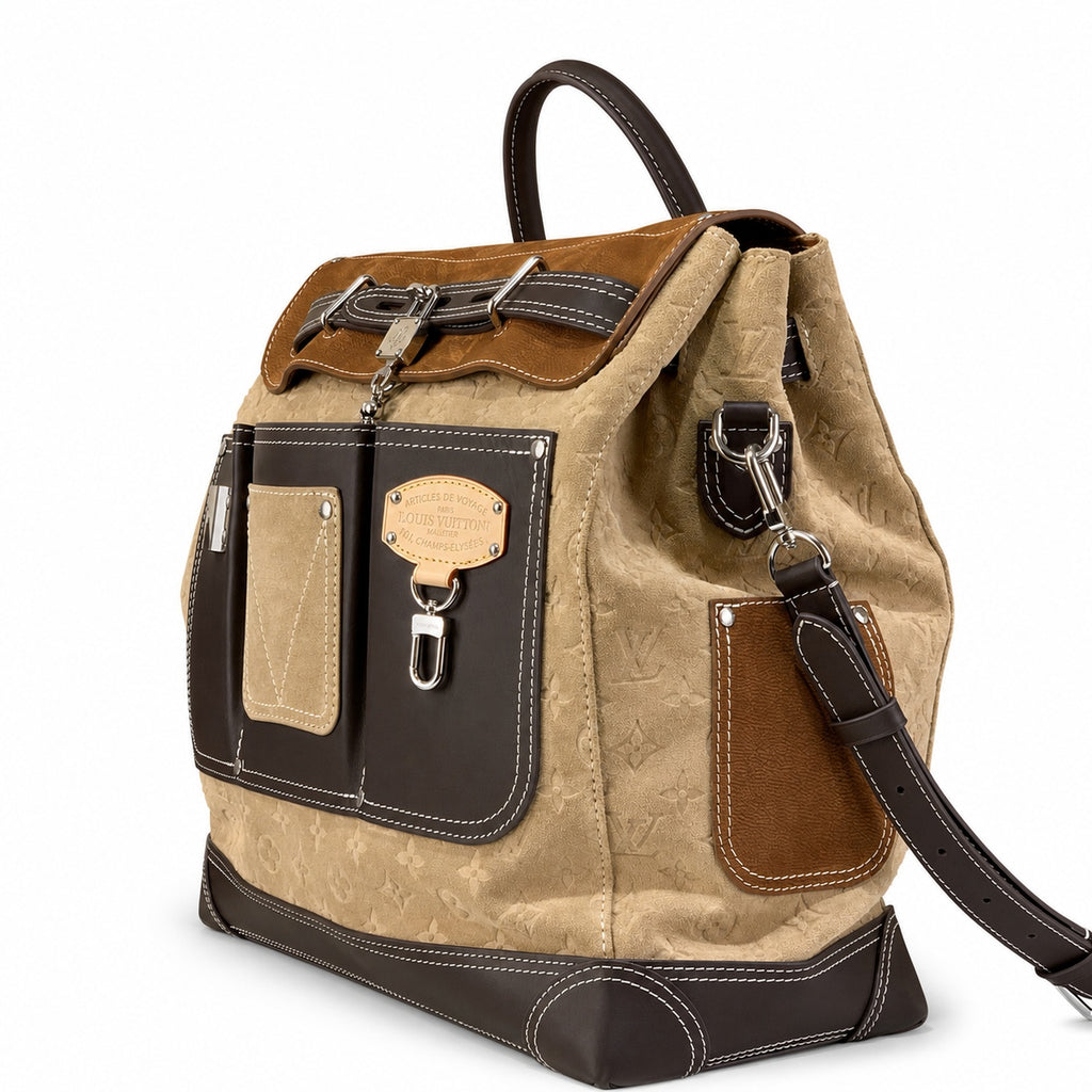 Louis Vuitton Suede Leather Handbag