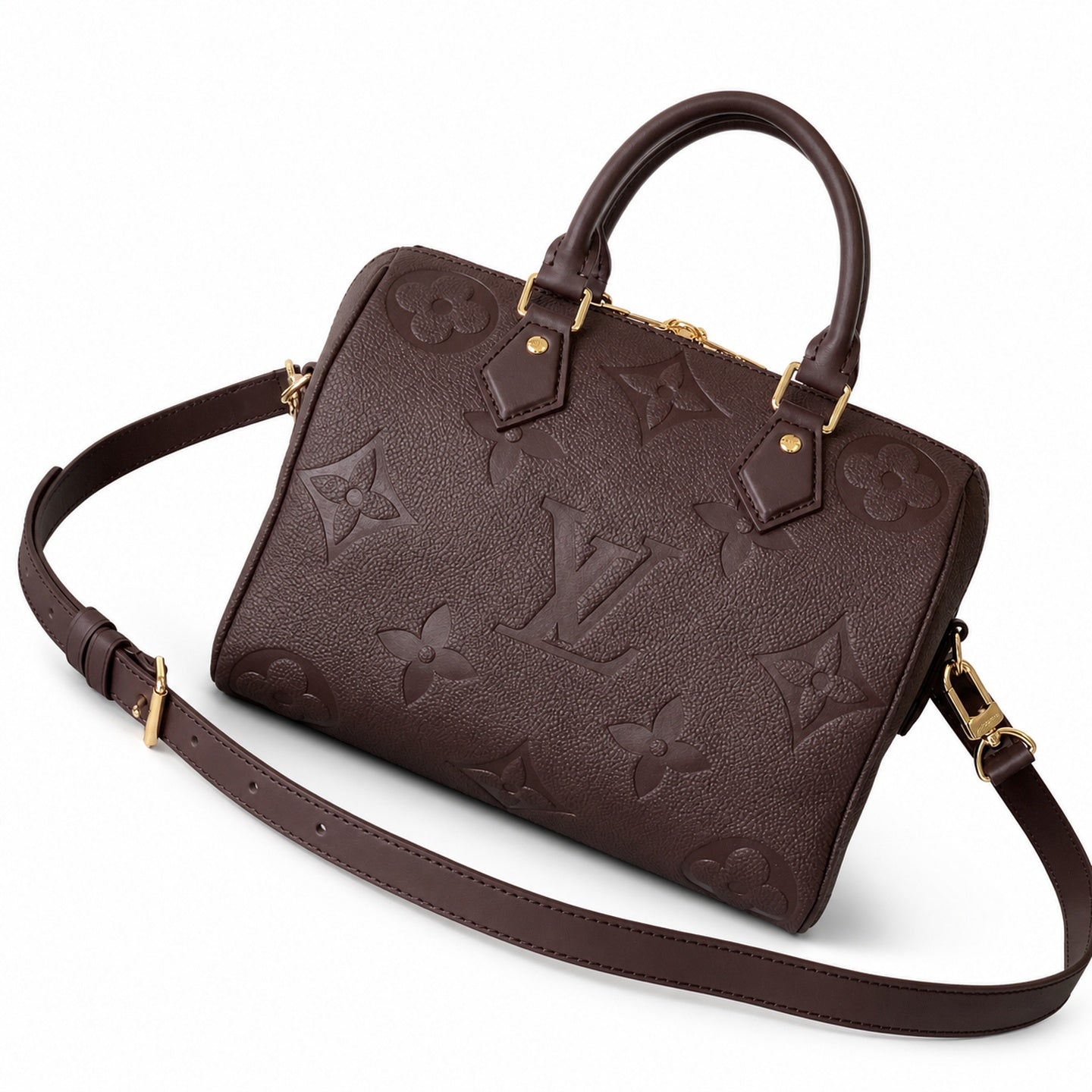 Louis Vuitton Speedy Bandouliere Leather Black Handbag