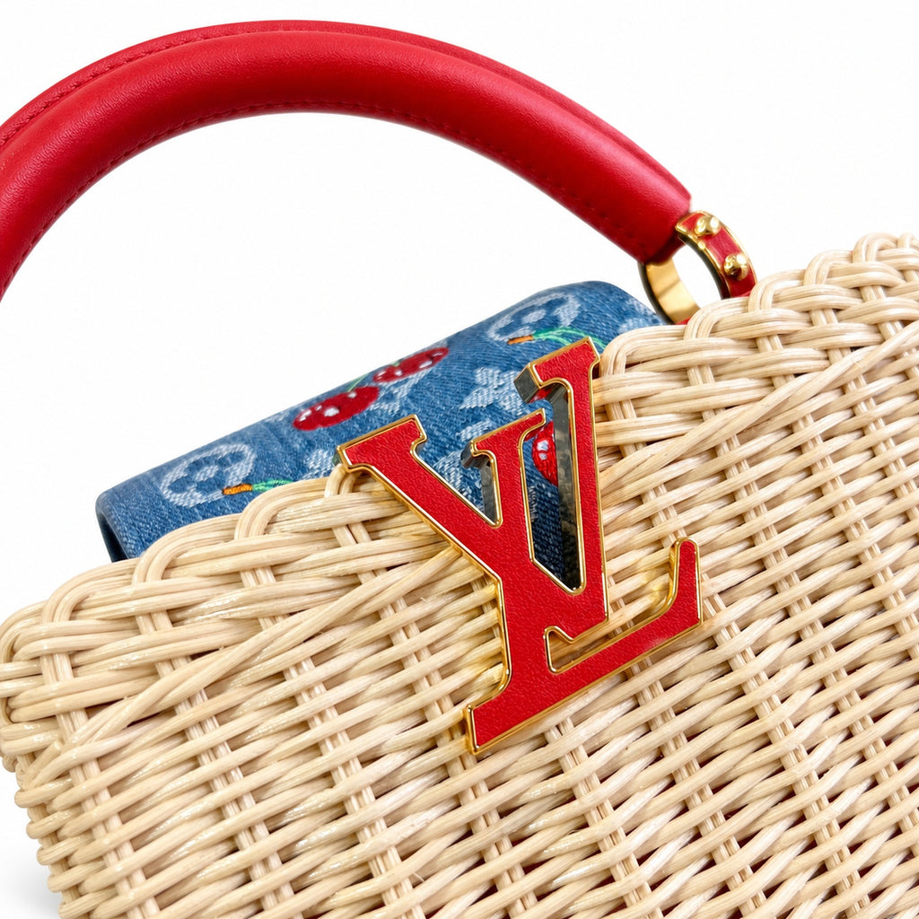 Louis Vuitton Capucines Takashi Murakami Mini Red Handbag