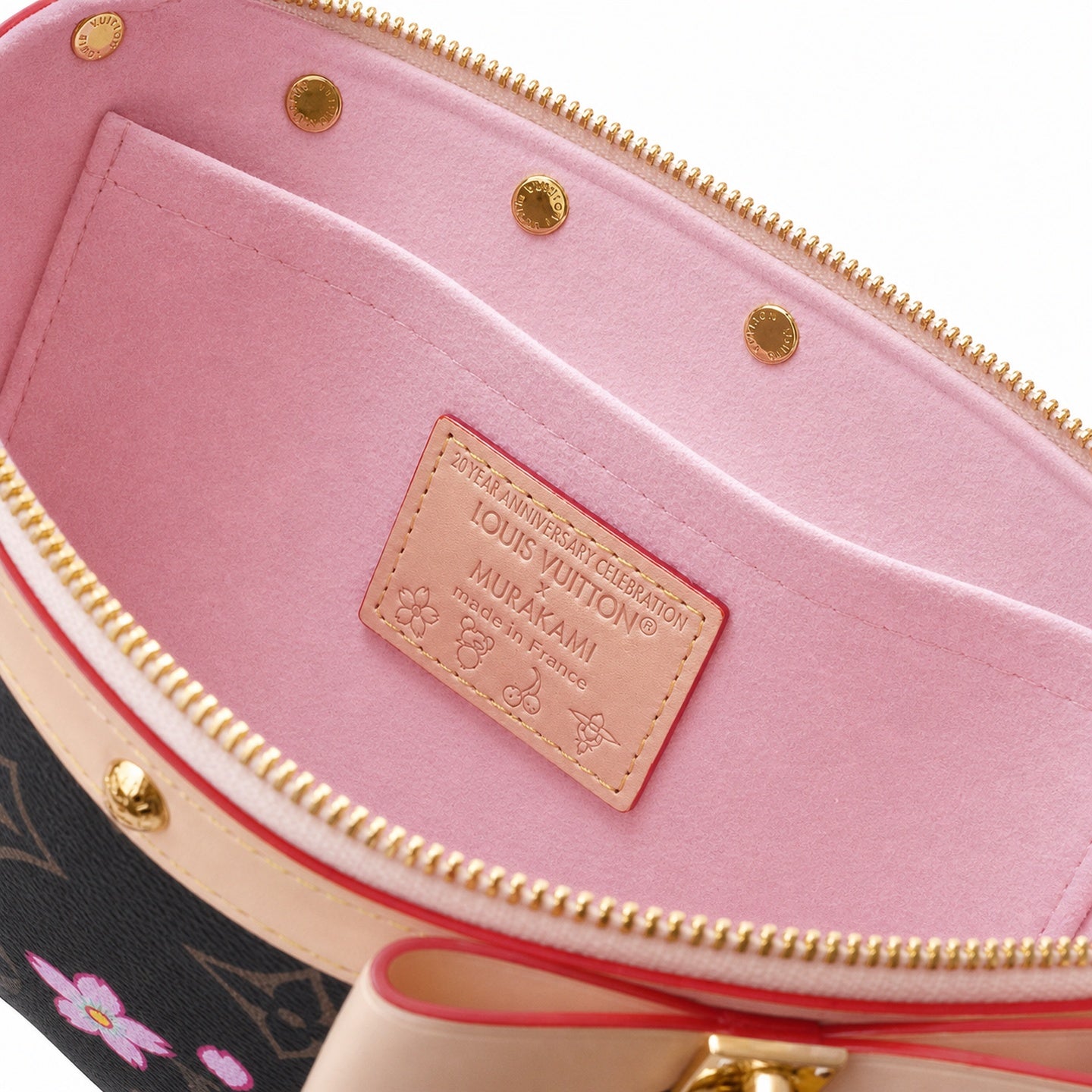 Louis Vuitton Takashi Murakami Canvas Leather Handbag