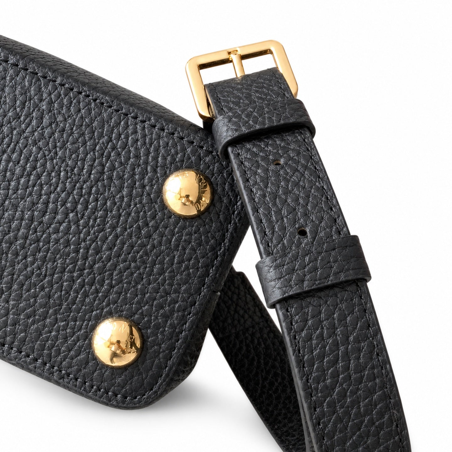 Louis Vuitton Capucines Mini Snakeskin Leather Black Gold Handbag