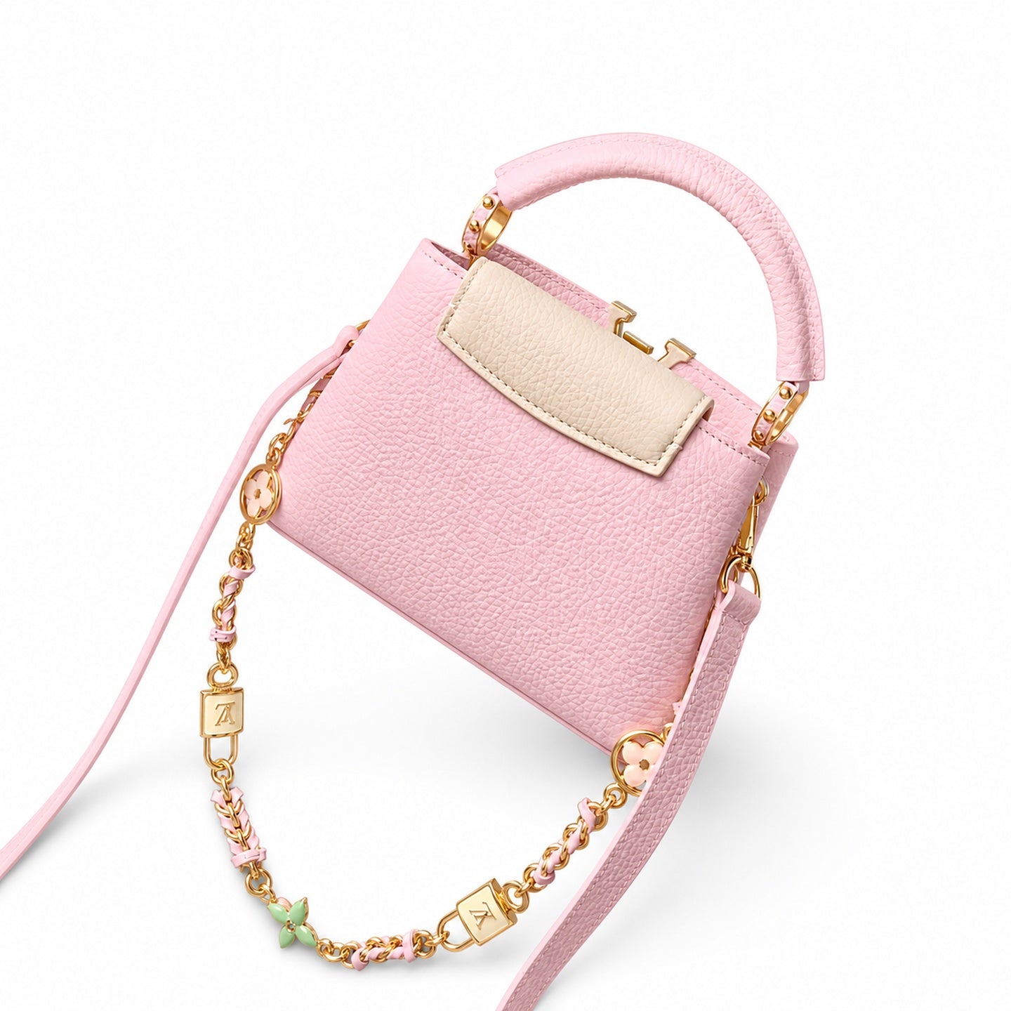 Louis Vuitton Capucines Mini Leather Pink Handbag