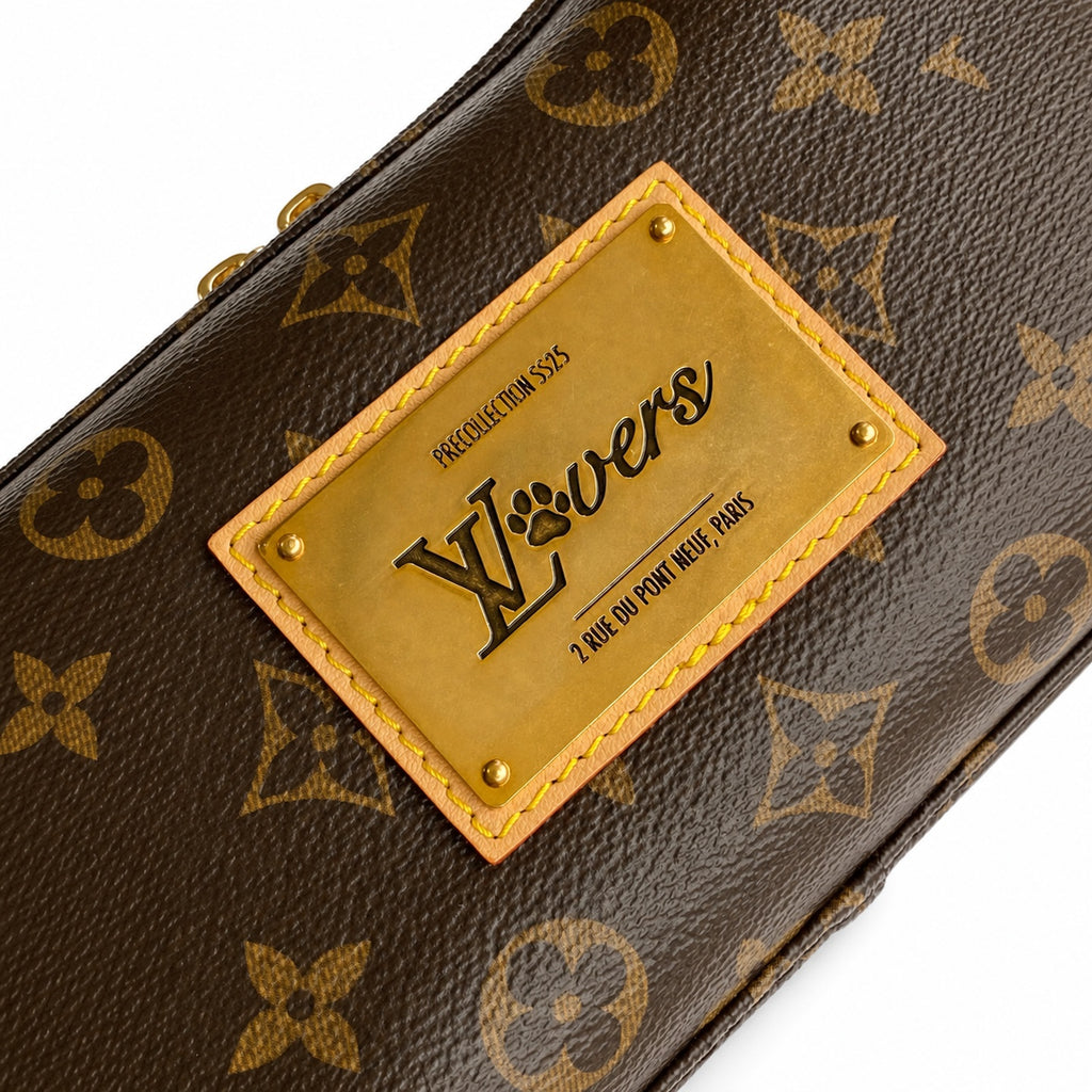 Louis Vuitton Mini Canvas Leather Handbag