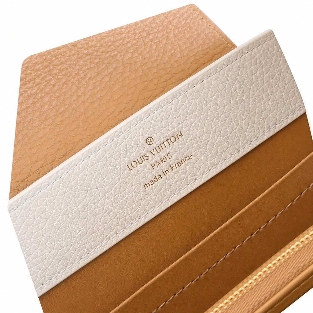 Louis Vuitton Capucines Mini Leather White Brown Handbag