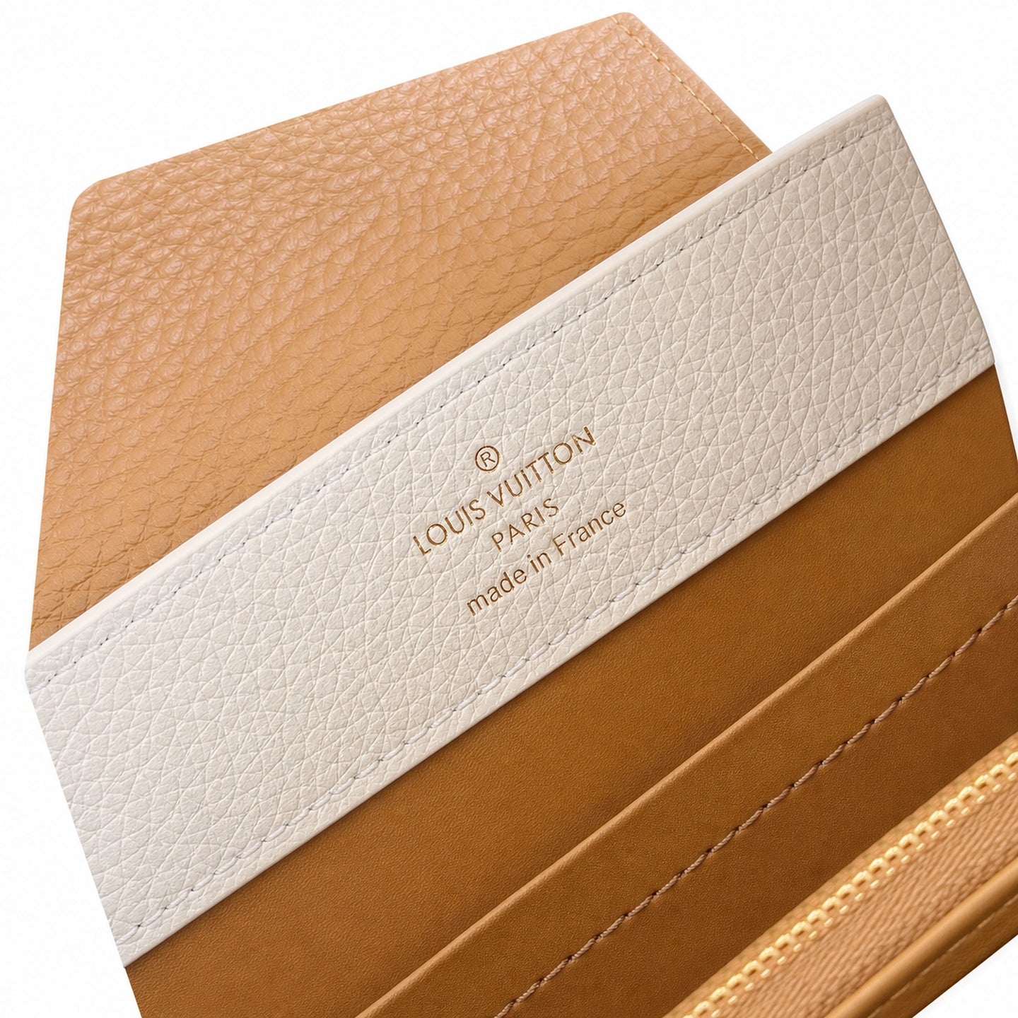Louis Vuitton Capucines Mini Leather White Brown Handbag