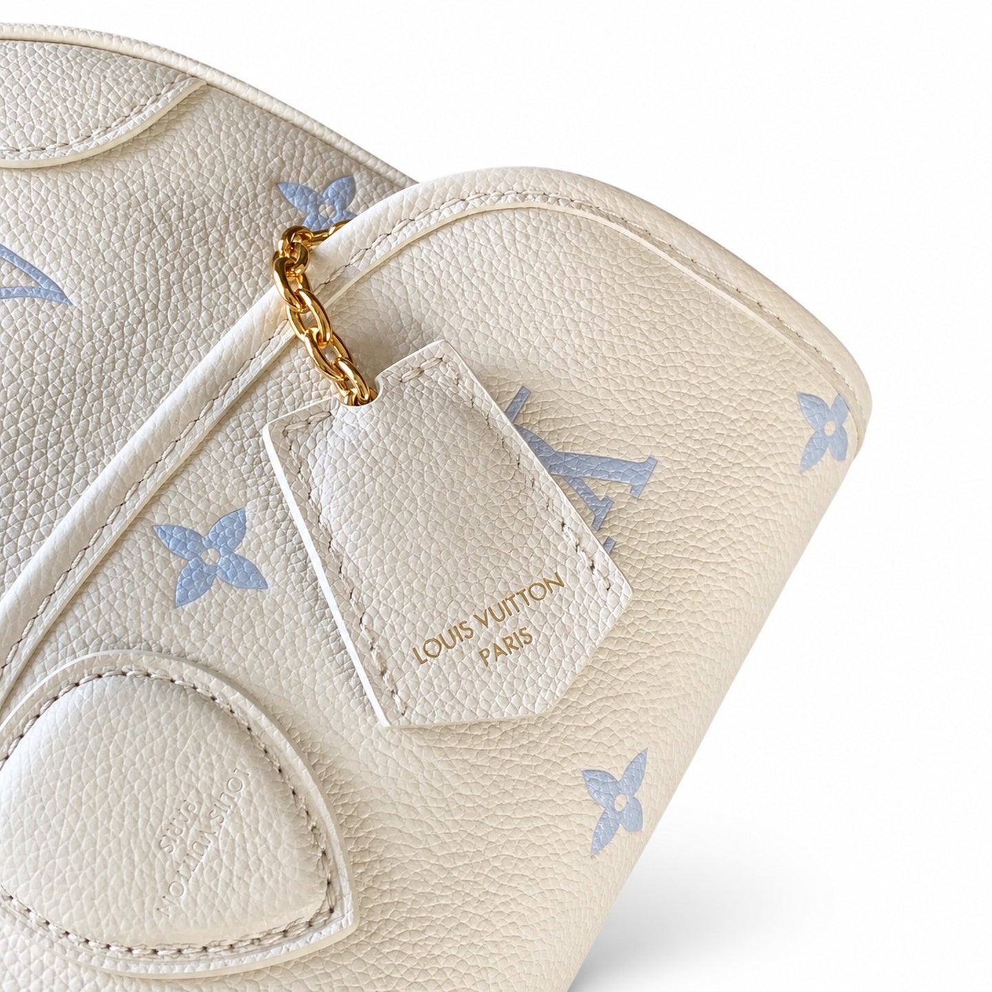 Louis Vuitton Diane Small Leather White Blue Gold Handbag