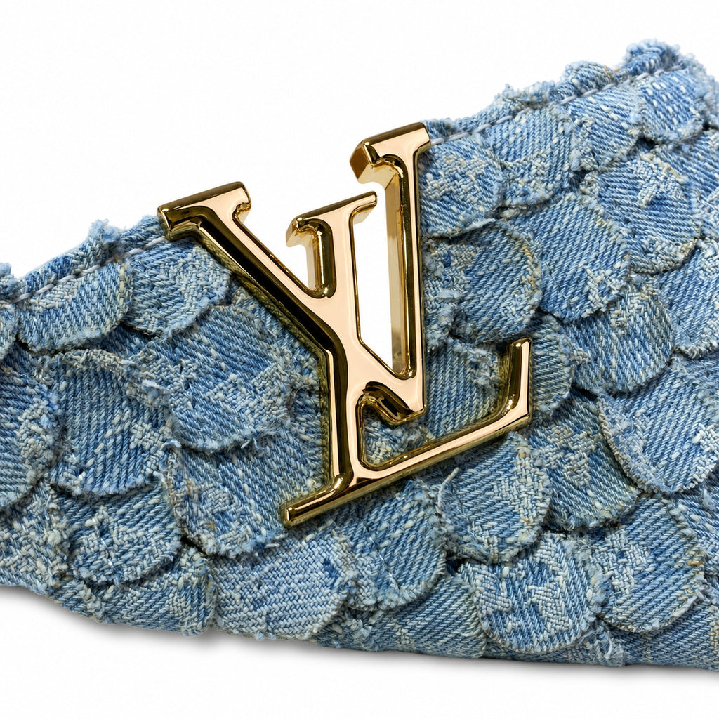 Louis Vuitton Capucines Mini Denim Leather Handbag