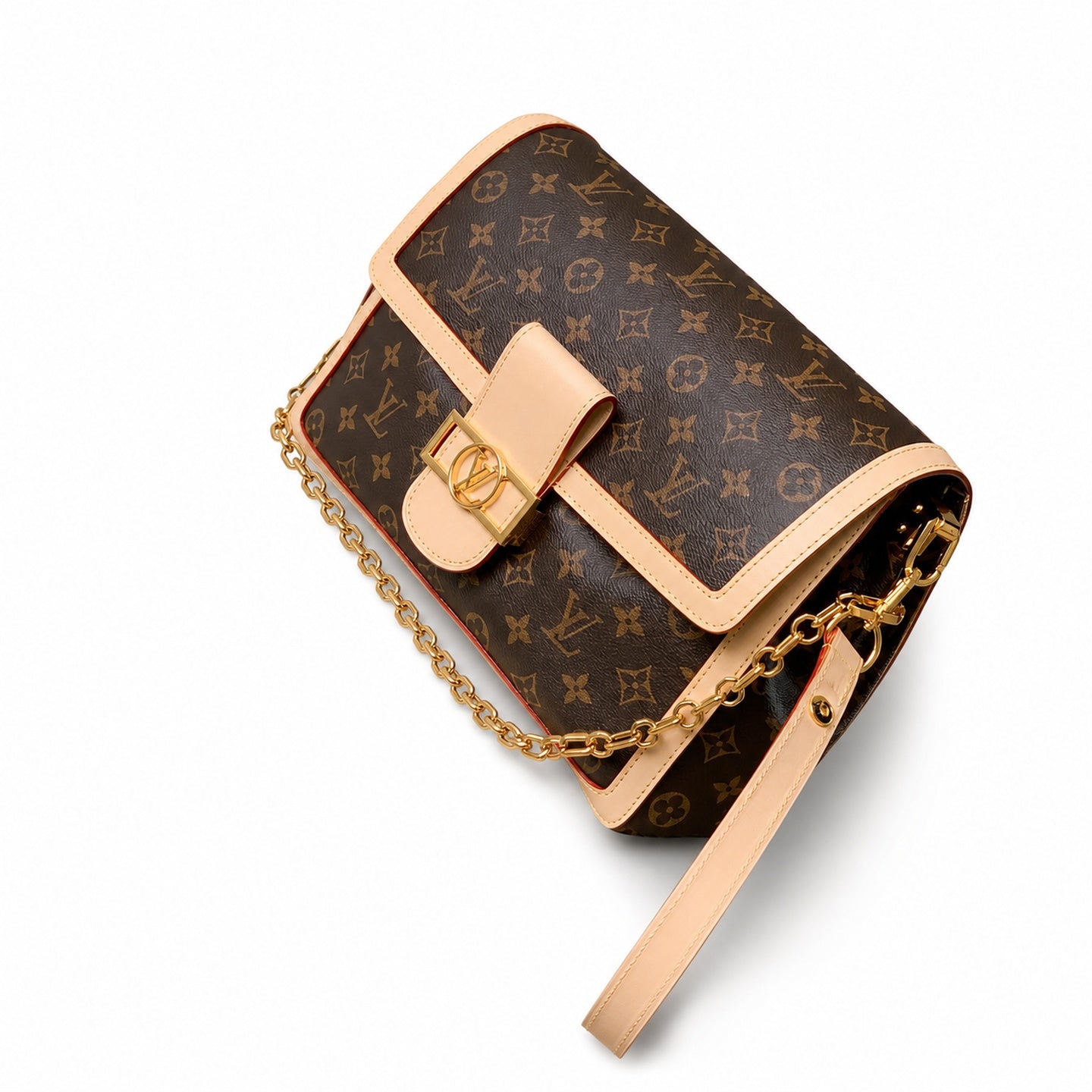 Louis Vuitton Dauphine Large Canvas Leather Handbag