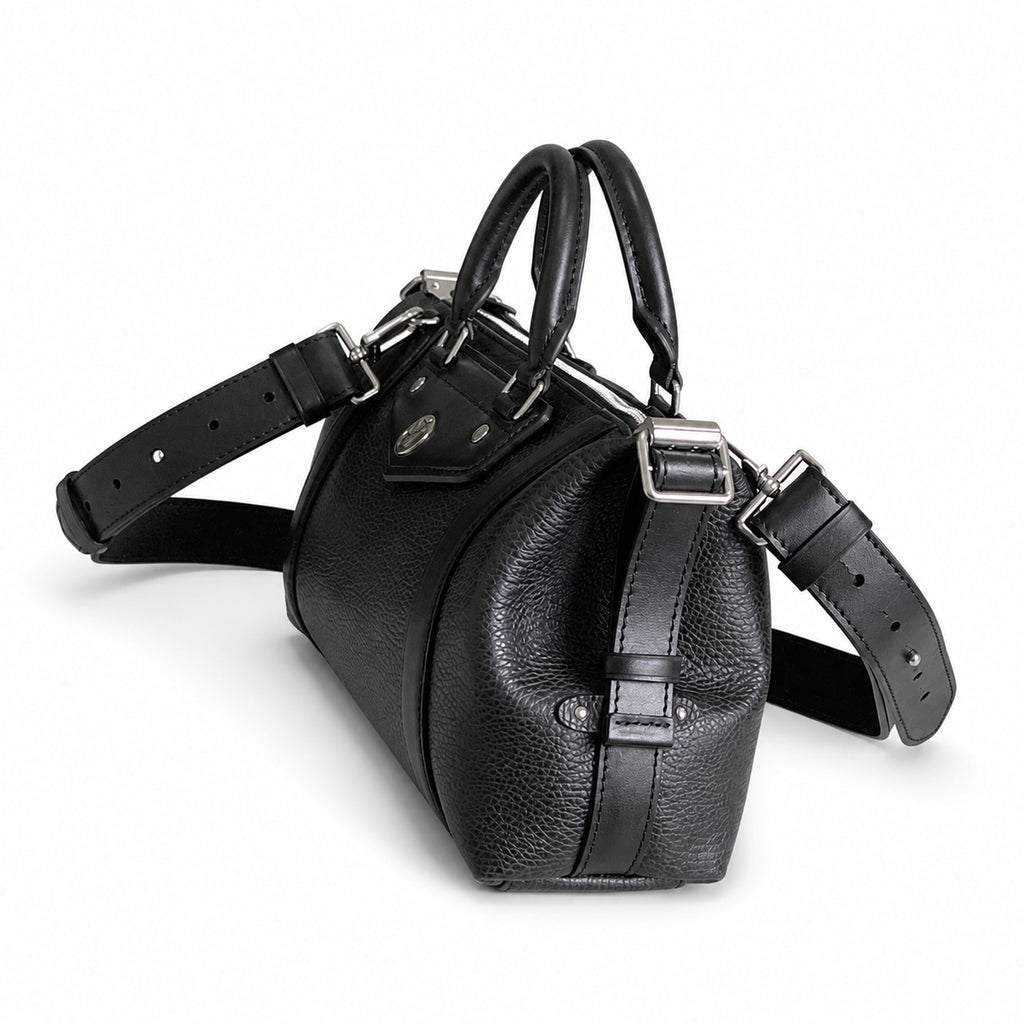 Louis Vuitton Small Leather Black White Handbag