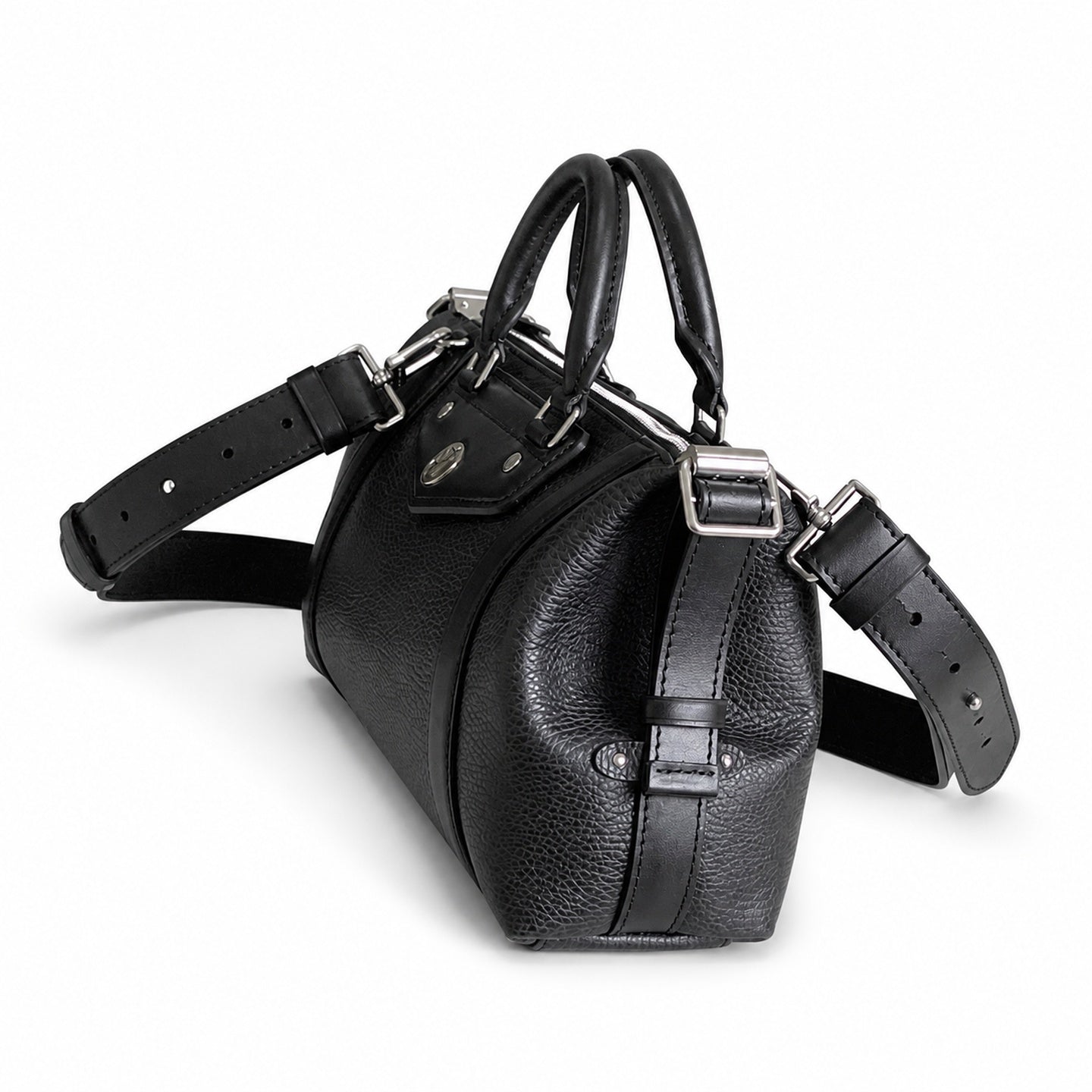Louis Vuitton Small Leather Black White Handbag