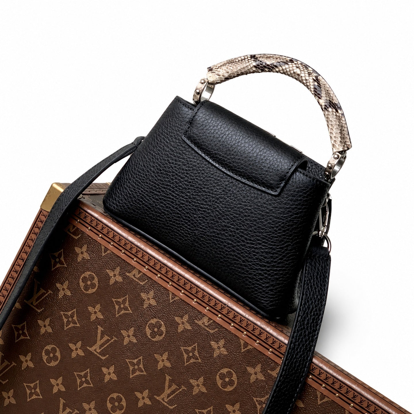 Louis Vuitton Capucines Mini Snakeskin Leather Handbag