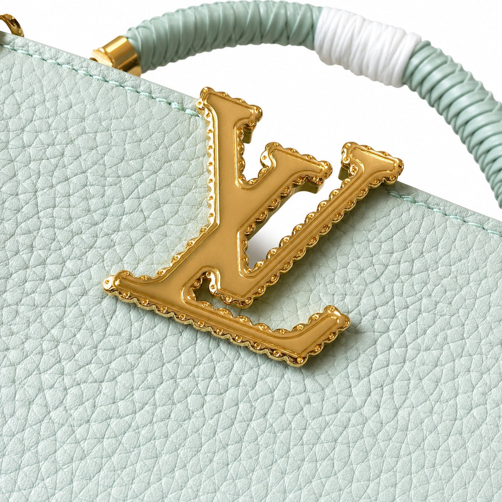 Louis Vuitton Capucines Mini Leather Green Handbag