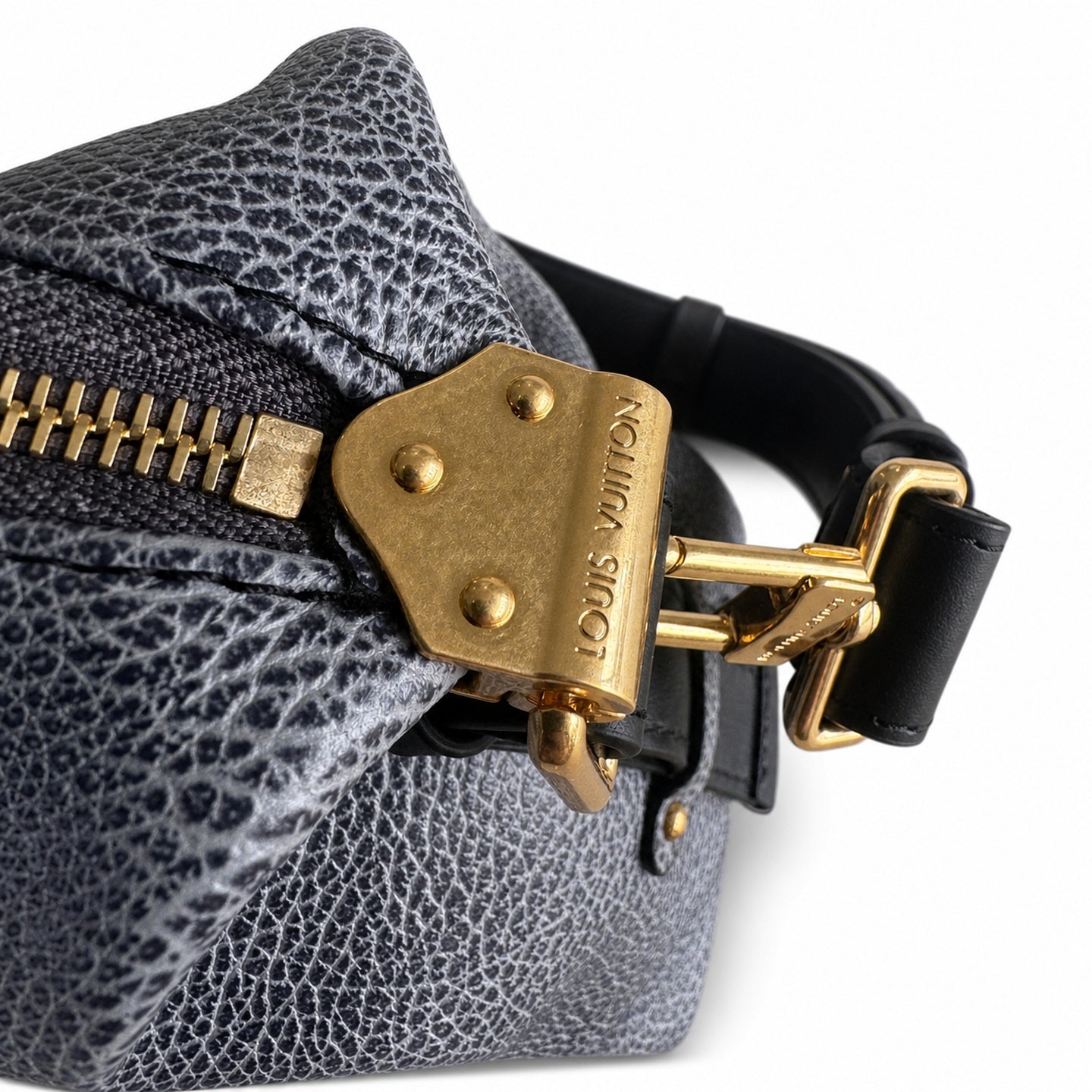 Louis Vuitton Medium Leather Gray Blue Handbag