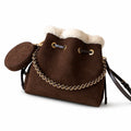 Louis Vuitton Zippy Suede Leather Handbag