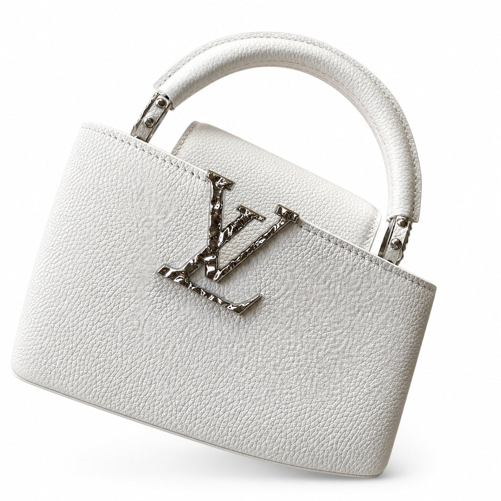 Louis Vuitton Mini Leather White Silver Handbag