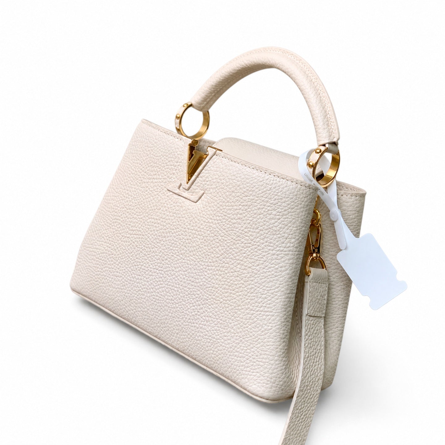 Louis Vuitton Capucines Small Leather White Handbag