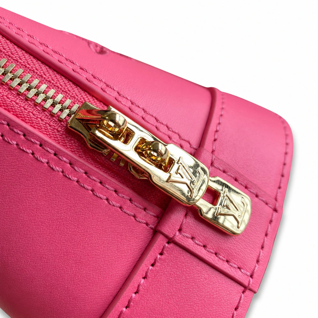 Louis Vuitton Alma Embroidered Leather Red Handbag