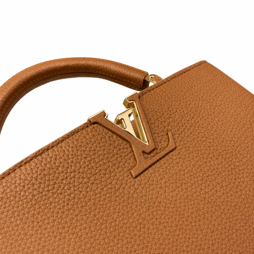 Louis Vuitton Capucines Leather Brown Handbag