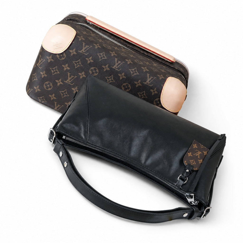 Louis Vuitton CarryAll Leather Black Handbag