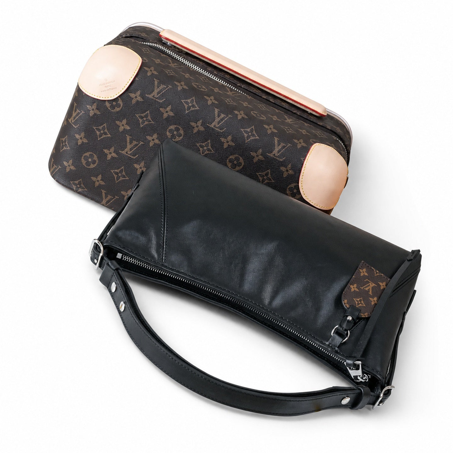 Louis Vuitton CarryAll Leather Black Handbag