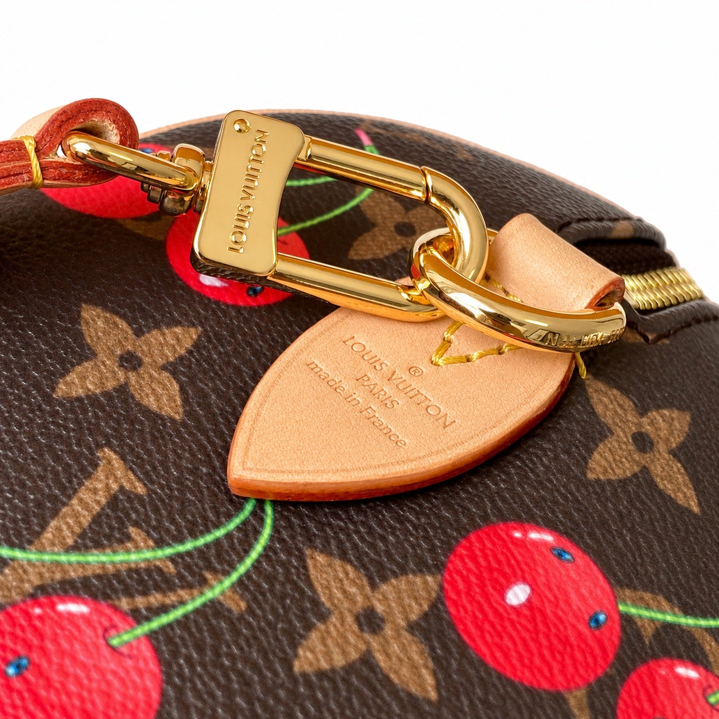 Louis Vuitton Speedy Bandouliere Takashi Murakami Canvas Leather Handbag