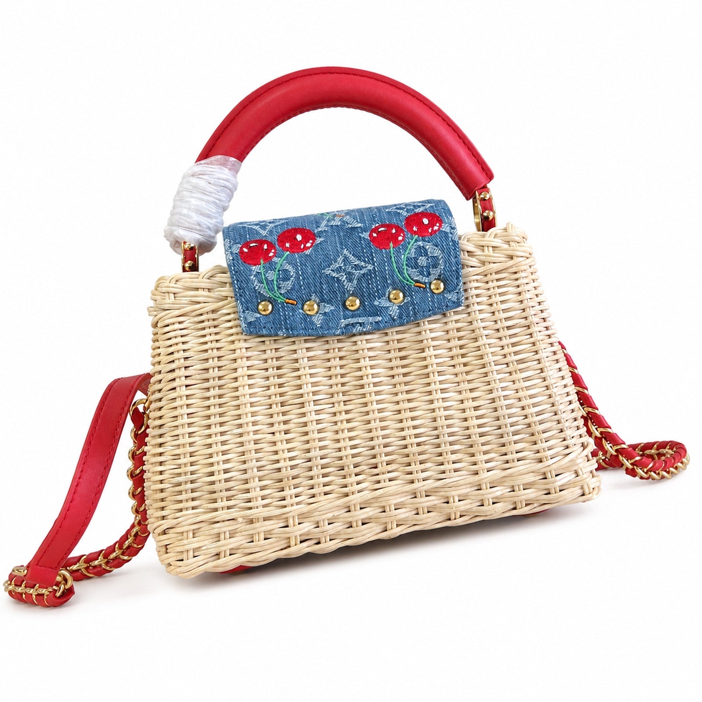 Louis Vuitton Capucines Takashi Murakami Mini Red Handbag