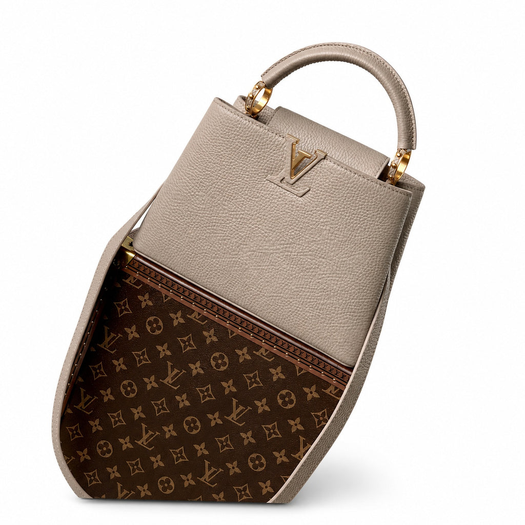 Louis Vuitton Capucines Small Leather Brown Handbag