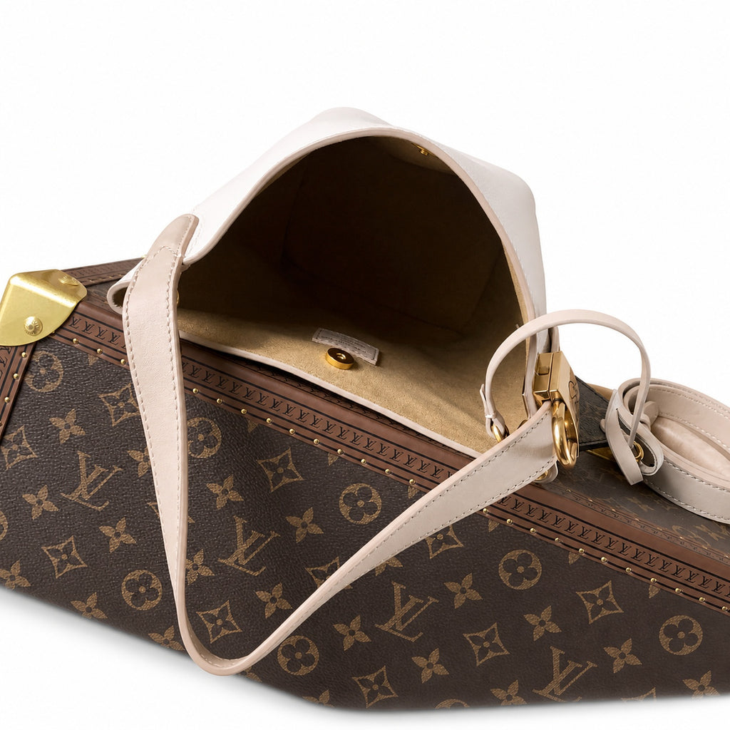 Louis Vuitton Low Key Leather Black White Brown Handbag