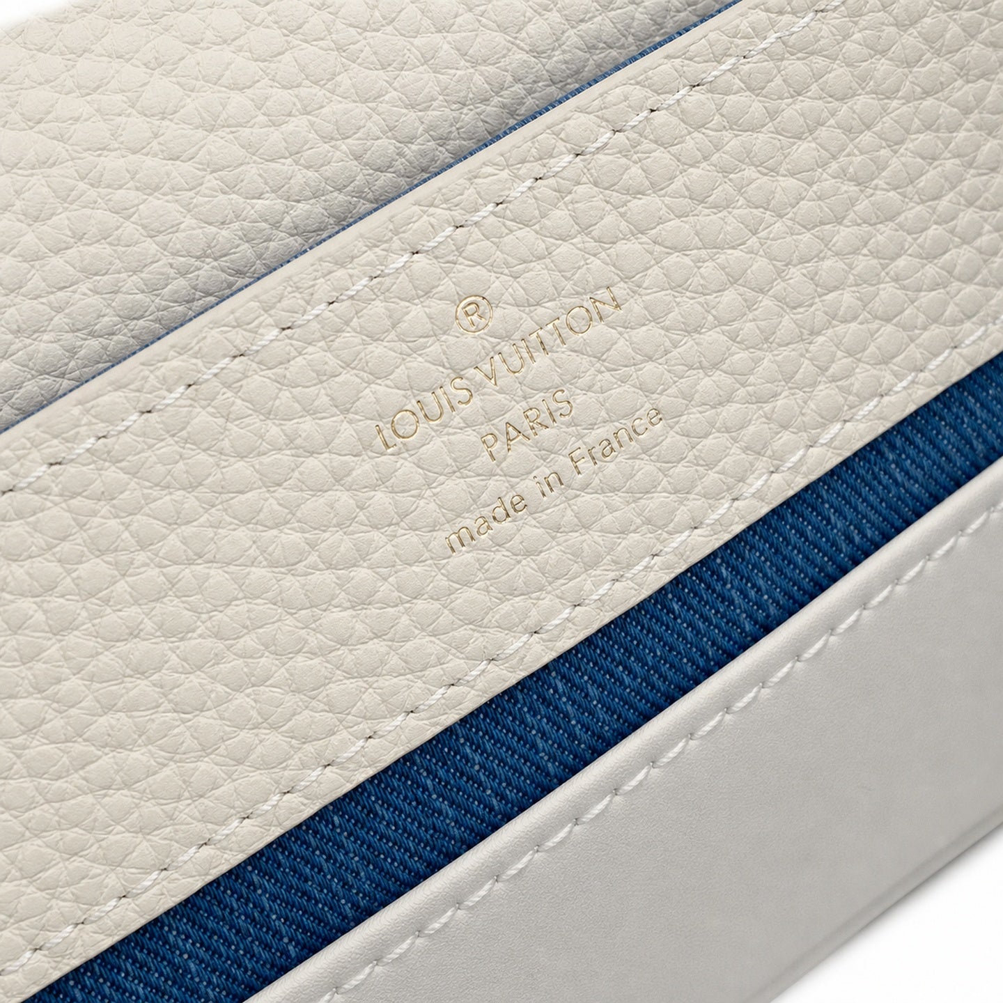 Louis Vuitton Capucines Mini Embroidered Denim Leather Handbag