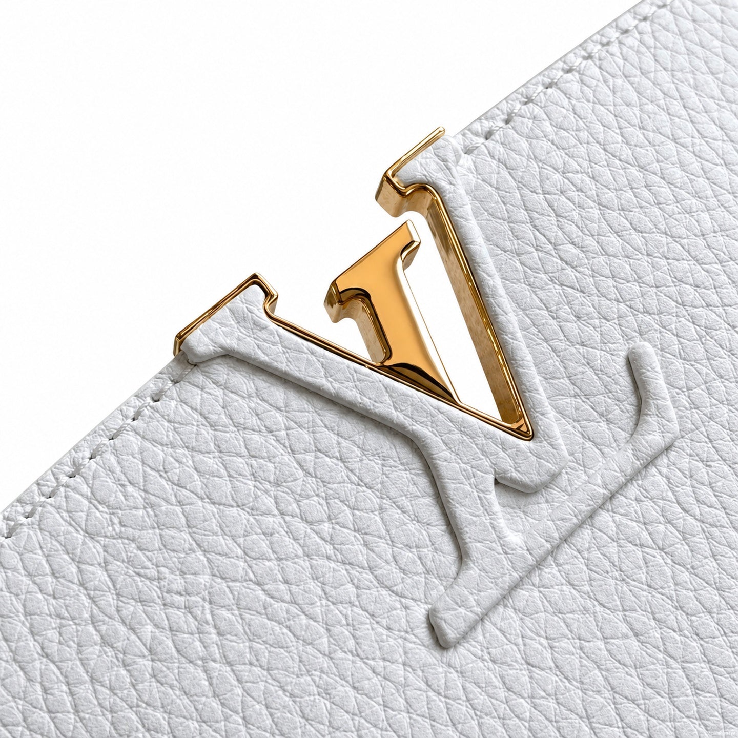 Louis Vuitton Capucines Medium Snakeskin Leather White Gold Handbag