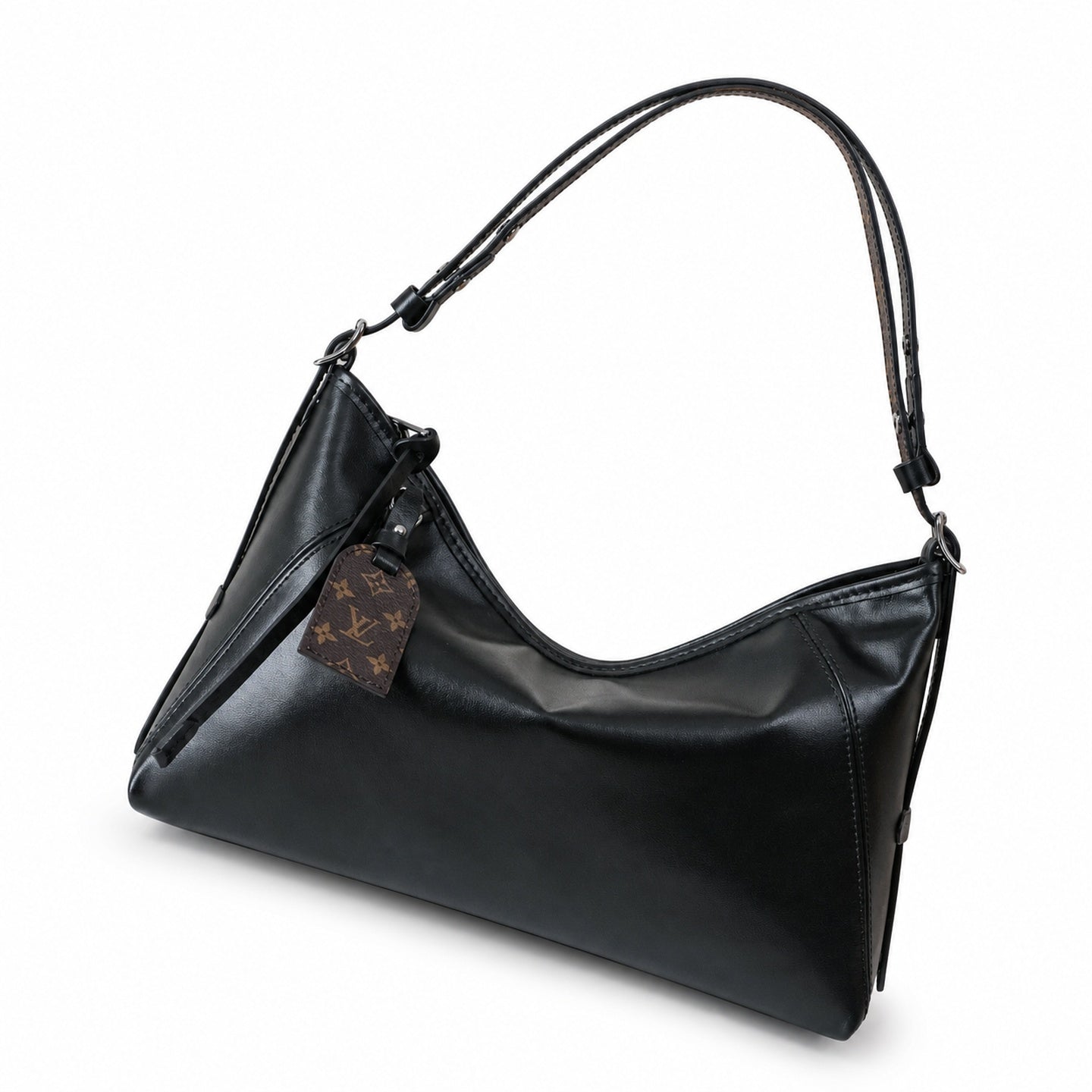Louis Vuitton CarryAll Leather Black Handbag