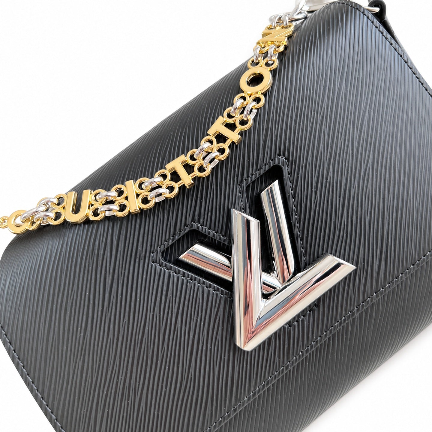 Louis Vuitton Twist Medium Leather Black Handbag