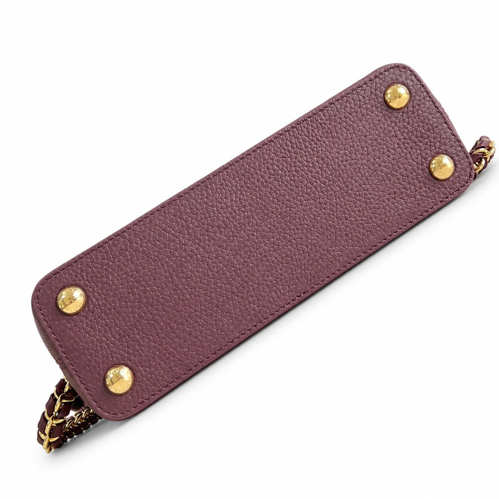 Louis Vuitton Capucines Small Leather Burgundy Handbag