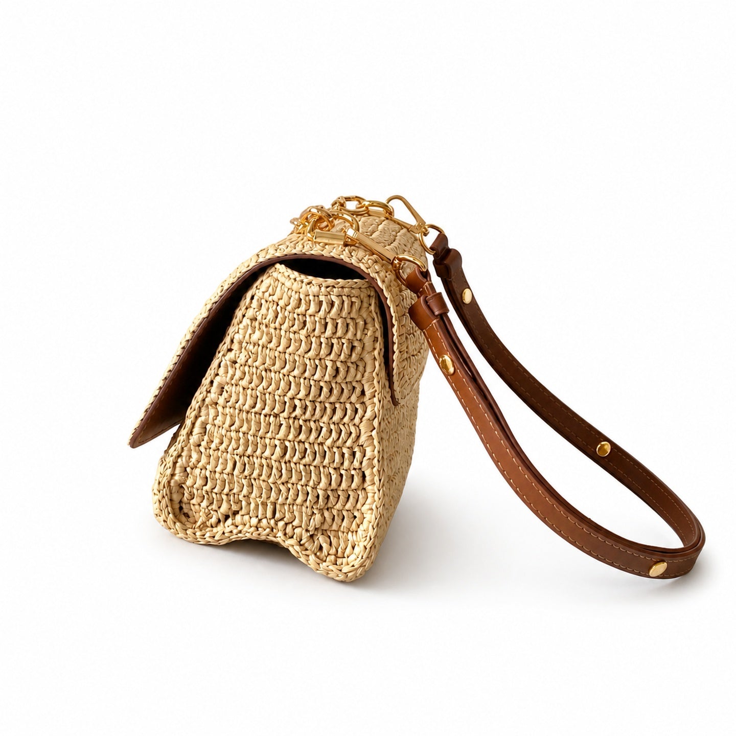 Louis Vuitton Twist Raffia Leather Handbag