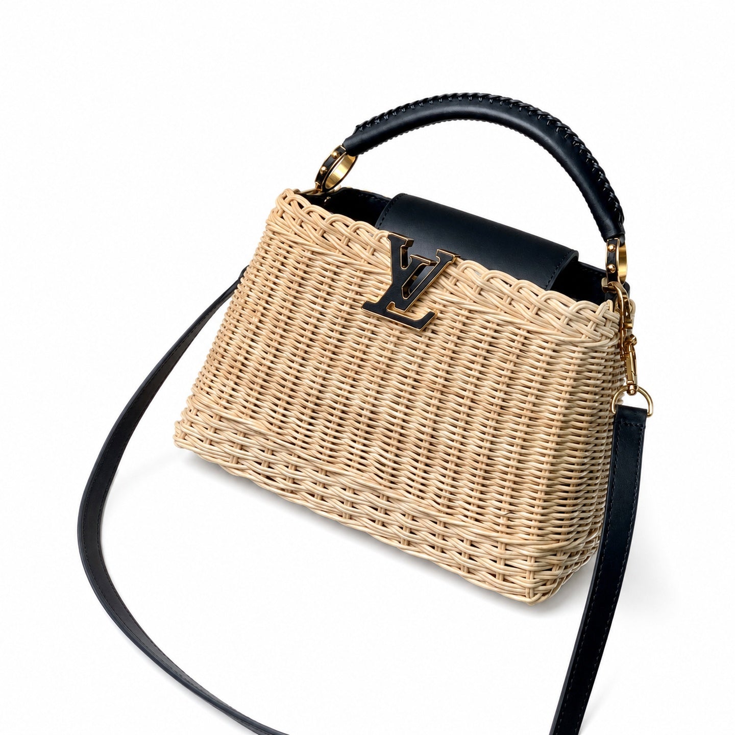 Louis Vuitton Capucines Small Blue Handbag