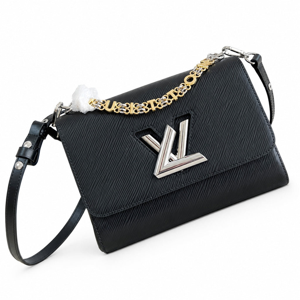 Louis Vuitton Twist Medium Leather Black Handbag
