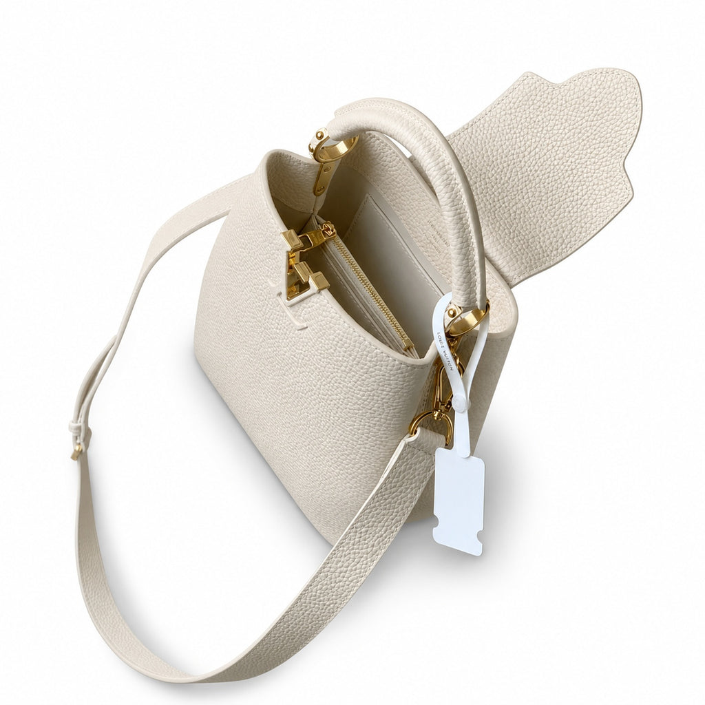 Louis Vuitton Capucines Mini Leather White Handbag