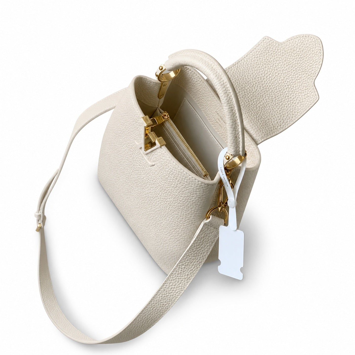 Louis Vuitton Capucines Mini Leather White Handbag