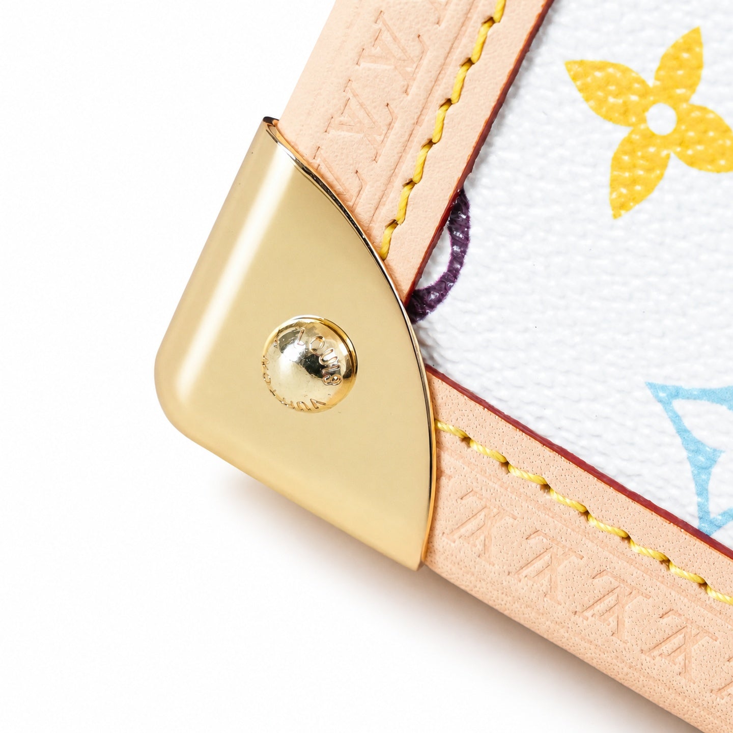 Louis Vuitton OnTheGo Small Canvas Leather White Handbag