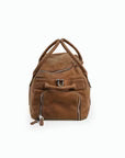Luxury Leather Weekender Bag with Built-In Shoe Compartment