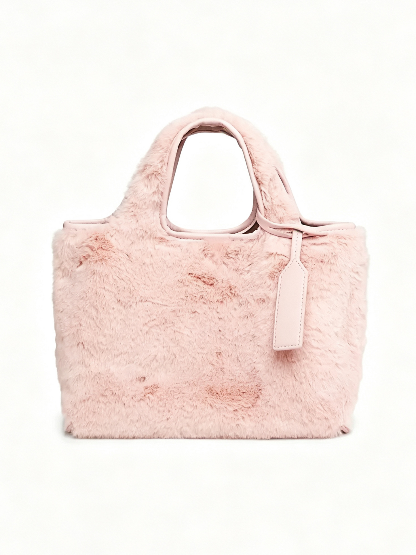 Fuzzy Mini Magnetic Snap Market Handheld Tote