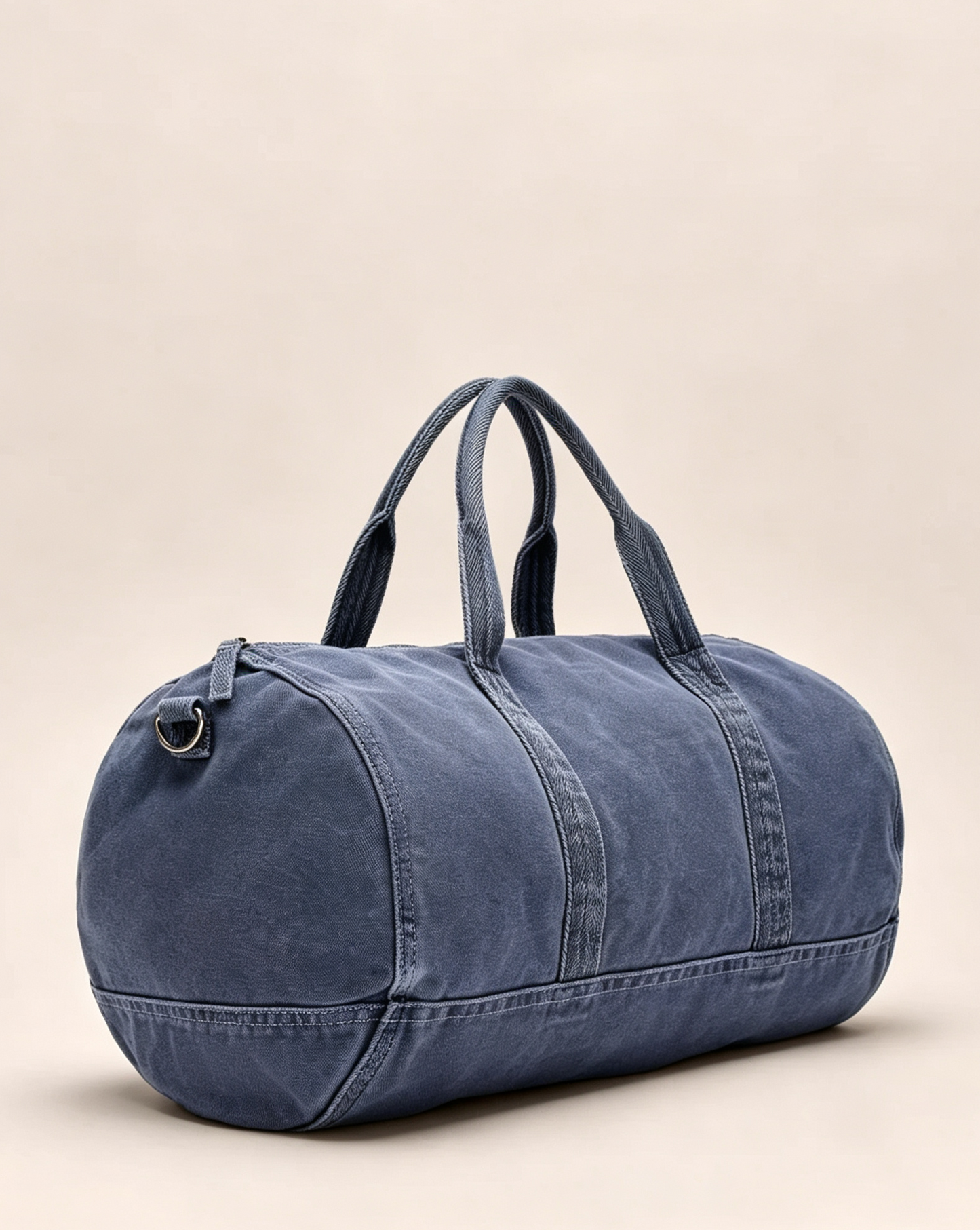 Garment Dyed Large Cylindrical Weekender Duffle Bag